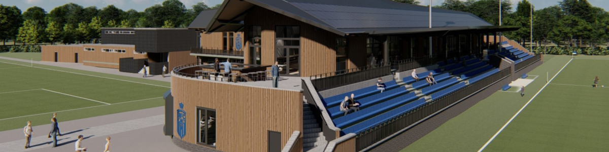 Nieuwbouw voetbalvereniging Koninklijke HFC in Haarlem w